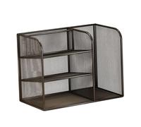 Sharplace Organiseur de bureau, porte-documents, accessoires de bureau multicouches, trieur de documents, bac à papier, bac à courrier pour cahiers, champ, Noir