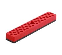 Sharplace Organiseur de rangement pour embouts hexagonaux 1/4" avec 43 emplacements, léger et multifonctionnel, pour perceuses et fraiseuses, 18 × 3,1 cm, Rouge