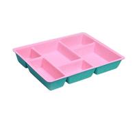 Sharplace Organiseur de tiroir en feutre, conteneurs multifonctionnels et minimalistes, 6 compartiments, séparateurs pour étagère, bureau, maquillage, papeterie, Rose Vert