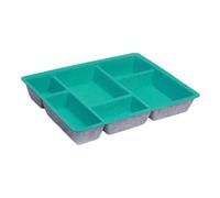 Sharplace Organiseur de tiroir en feutre, conteneurs multifonctionnels et minimalistes, 6 compartiments, séparateurs pour étagère, bureau, maquillage, papeterie, Vert Gris