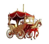 Sharplace Ornement de Noël à Suspendre en Forme de calèche, décoration d'arbre de Noël pour l'intérieur avec Corde, Pendentif en Acrylique pour Mur de Bureau,