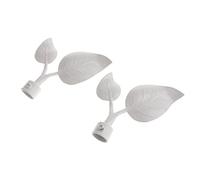 Sharplace Paire Embout de Tringle à Rideau Décor pour Maison Hôtel Magasin 22mm - Type 3 - Blanc