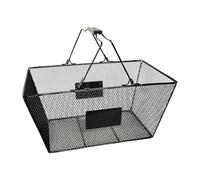Sharplace Panier de Courses avec poignées, Organisateur Portable en métal Robuste, Panier à Main de Grande capacité, Panier en Treillis métallique pour Barre de, Noir