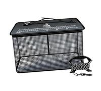 Sharplace Panier de pêche Flottant, Filet de pêche Pliable pour Poissons Vivants capturés, Portable et Polyvalent, Sac de Protection pour Seau, Noir 39cmx24cmx50cm