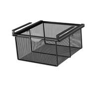 Sharplace Panier de Rangement en Maille, Panier métallique sous étagère, tiroir de Rangement pour Soutien-Gorge, Panier Coulissant pour Placard, Noirxl