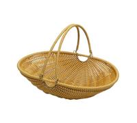 Sharplace Panier de Rangement pour Pique-Nique en PP, Cadre en Fil de Fer pour légumes et collations, léger et Polyvalent, avec poignée Pliable, Size M