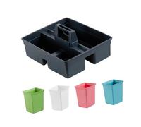 Sharplace Panier de transport pour produits de nettoyage, avec poignée, organiseur de rangement, boîte de rangement pour outils de nettoyage de salle de bain, L
