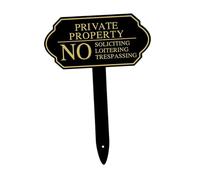 Sharplace Panneau d'interdiction de sollicitation pour Une Maison avec Piquet, Panneau d'interdiction de flâner, Avertissement sur Une,
