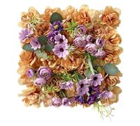 Sharplace Panneau mural de fleurs artificielles décoratif multifonctionnel, bricolage, toile de fond florale 3D pour arrière-plan de la maison, Orange