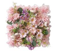 Sharplace Panneau mural de fleurs artificielles décoratif multifonctionnel, bricolage, toile de fond florale 3D pour arrière-plan de la maison, Rose