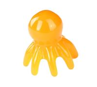 Sharplace Peigne de massage pieuvre, outil de massage du cuir chevelu, outil de poche compact pour méridiens, pour le corps, le cou, les mains, le dos, les, Jaune