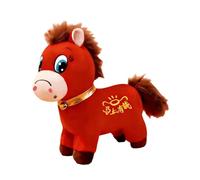 Sharplace Peluche Cheval de 50 cm, Année du Cheval 2026, décoration mignonne pour le Nouvel An chinois, à poser sur une table ou dans une chambre, Pleurs