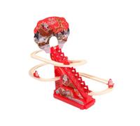 Sharplace Père Noël électrique grimpant à l'escalier, jeu de toboggan, décoration de bureau, Père Noël créatif grimpant à l'échelle pour enfants, cadeau, avec 3 Figurines de Père Noël