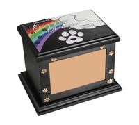 Sharplace Pet Urn Pet Memorial Box Cadeaux Souvenirs avec Un Cadre Photo Urne de Chien en Bois pour Cendres Cat Box Keepsake