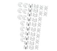 Sharplace Pinces à tresses, anneaux pour cheveux, bijoux décoratifs pour cheveux pour femmes, pour événements formels, fêtes, festivals, spectacles, Argent 40 Pièces