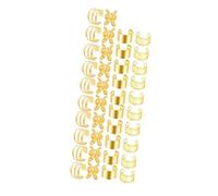 Sharplace Pinces à tresses, anneaux pour cheveux, bijoux décoratifs pour cheveux pour femmes, pour événements formels, fêtes, festivals, spectacles, or 40 Pièces