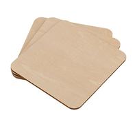 Sharplace Plaque en Bois MDF Ornement de Décoration Artisanat DIY Pièce en Bois, 100x100mm 3 pièces