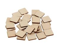 Sharplace Plaque en Bois MDF Ornement de Décoration Artisanat DIY Pièce en Bois, 20x20mm 30 Pièces
