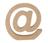 Sharplace Plaque Symbole Signe en Bois Décoration Mural Artisanal Jardin Parterre, Arobase, 10 * 10 * 1.5cm