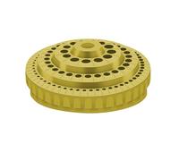 Sharplace Plateau de rangement pour forets, conteneur pour accessoires de salon de manucure, plateau rotatif rond, support de perceuse multi-trous professionnel, Jaune