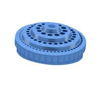 Sharplace Plateau de rangement pour forets, conteneur pour accessoires de salon de manucure, plateau rotatif rond, support de perceuse multi-trous professionnel, Bleu