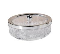 Sharplace Plateau de service compartimenté pour noix sèches, plateau rotatif et décoratif polyvalent, boîte à bonbons pour recevoir dans le salon ou la maison, Boule D'argent