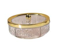 Sharplace Plateau de service compartimenté pour noix sèches, plateau rotatif et décoratif polyvalent, boîte à bonbons pour recevoir dans le salon ou la maison, Boule Dorée