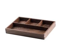 Sharplace Plateau en bois, porte-clés, vintage, plateau de service en bois, organisateur de bureau polyvalent, boîte divisée pour apéritifs, bijoux, montres,