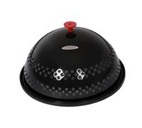 Sharplace Poêle à popcorn, poêle à frire pour usage extérieur, couvercle rond en émail, à popcorn haut de gamme, pour cuisinière, noir, Couverture