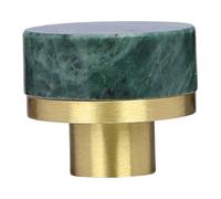 Sharplace Poignée de meuble en laiton et marbre, petite poignée à trou unique de 3,05 cm, élégante pour salle de bain, placard, cuisine, chambre à coucher, Vert