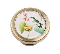 Sharplace Poignée de porte Bouton rond Vintage Rétro pour tiroir Armoire - Diamètre: 36mm, Hauteur: 25mm - Alliage de zinc, Laiton antique