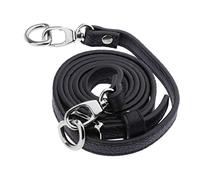 Sharplace Poignée Réglable Amovible PU Sac à Bandoulière Anse de Sangle à Porté Epaule Bricolage, 120 cm, Boucle Noir-Argent