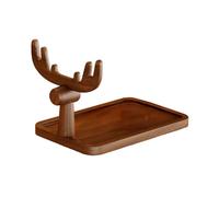 Sharplace Porte-clés en bois pour console d'entrée, plateau porte-clés, rangement pour divers objets, porte-parfum nordique stable pour commode, décoration, Style C