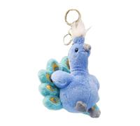 Sharplace Porte-clés en peluche paon à suspendre pour sac à main, accessoire pour porte-clés, cadeau créatif, Bleu