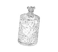 Sharplace Porte-dents transparent, organisateur décoratif, boîte de rangement, mignon, distributeur -dents pour salle de bain, maison ou bureau, Rond