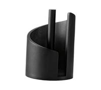 Sharplace Porte-rouleau de papier essuie-tout en bois, support rond pour rouleaux de papier, organisateur de mouchoirs pour salle de bain, cuisine ou comptoir, Noir