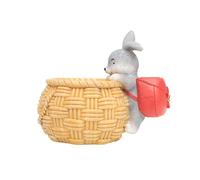 Sharplace Porte-Stylo de Pot de Fleurs sur Le Thème des Animaux Mignons avec Vase de Fleurs en Résine de Drainage Pots de coratifs pour La, Lapin