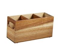 Sharplace Porte-ustensiles en bois, organiseur de couverts, séparateur, porte-couverts, fourchette et cuillère, boîte de rangement pour café, magasin, fête,