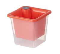 Sharplace Pot de Fleurs Auto-arrosant Décoratif Simple pour Intérieur et Extérieur, pour Fleurs, Maison, Bureau, Rebord de Fenêtre, Rouge