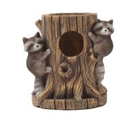 Sharplace Pot de Fleurs en Forme de souche de Raton Laveur, Sculpture décorative pour la Maison, Vase en résine, Figurine, Pot de Fleurs pour Salon, Cour,