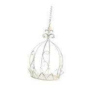 Sharplace Pot de Fleurs Suspendu en Forme de Couronne, Robuste et Facile à Installer, idéal pour Les porches et Autres espaces extérieurs. Dimensions : 25 x 35, Blanc