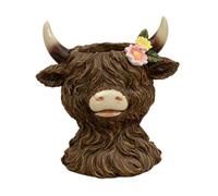 Sharplace Pot Fleurs en résine en Forme Vache des, avec Trou Drainage, idéal comme Cadeau d'anniversaire pour Jardin, terrasse, Porche ou