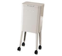 Sharplace Poubelle de cuisine à couvercle à pression, hauteur 68,5 cm, design étroit et multifonctionnel, accessoires : bac intérieur amovible en polypropylène, Blanc