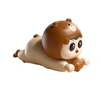 Sharplace Poupée bébé rampante avec musique pour filles et garçons, jeu interactif de simulation, cadeaux d'anniversaire, éducation précoce, jouet sensoriel, Marron Kaki