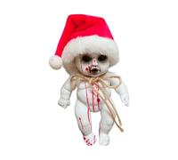 Sharplace Poupée d'halloween effrayante, Accessoires effrayants Suspendus réalistes avec Corde, poupée hantée, poupées effrayantes pour Maison hantée, Père Noël Garçon Grand