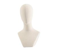 Sharplace Présentoir de Chapeau, Modèle de Tête de Mannequin, Support D'écouteurs, Porte-perruque En Lin, Modèle D'affichage de Postiche pour Casque, Chapeau D', Fond carré