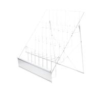 Sharplace Présentoir de livres en métal, présentoir de livres à 4 niveaux, gain de place, bureau, librairies, bibliothèques, comptoir d'affichage de CD de table, blanc