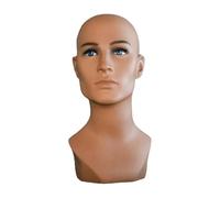 Sharplace Présentoir de perruque de tête de mannequin masculin chauve, polyvalent, porte-perruque, tête de mannequin pour afficher la perruque, le casque, le