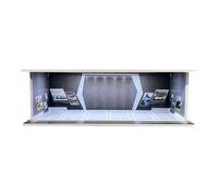 Sharplace Présentoir de voiture modèle moulé sous pression, échelle 1/64, avec scène de Parking, vitrine de Garage légère pour voitures jouets, cadeaux de, Gris
