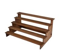 Sharplace Présentoir en Bois à 5 Niveaux, Support à Cupcakes, escalier, Organisateur de Desserts Multifonctionnel pour Figurines de Jouets dans Les armoires, 50x30x23.2 cm